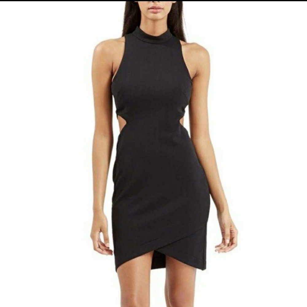 Topshop Black Cutout Dress
